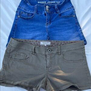 Lot of 2 Women’s shorts 1-Vintage Guess shorts 1-Gogo denim shorts
